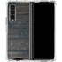 Black Painted Wood Galaxy Z Fold4 5G Clear Case