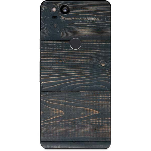 Black Painted Wood Google Pixel 2 Skin