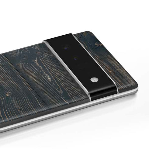 Black Painted Wood Google Pixel 6 Skin