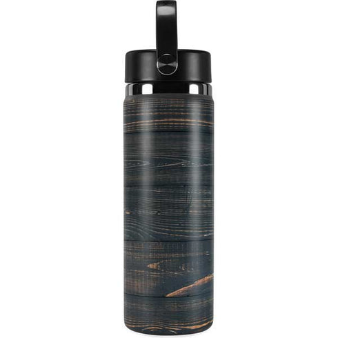 Black Painted Wood Hydro Flask 20oz Wide Mouth Skin