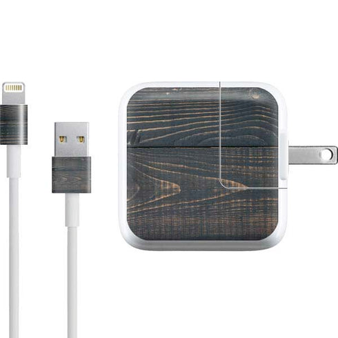 Black Painted Wood iPad Charger (10W USB) Skin