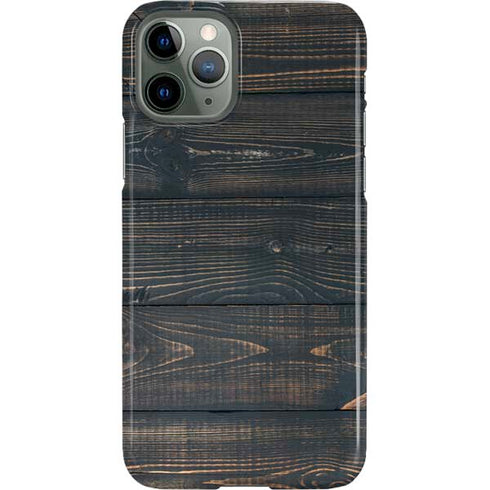 Black Painted Wood iPhone 11 Pro Lite Case