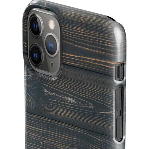 Black Painted Wood iPhone 11 Pro Lite Case