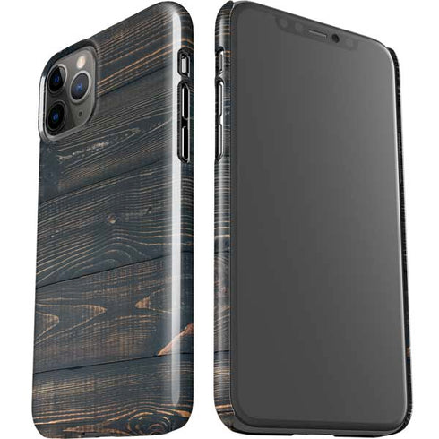 Black Painted Wood iPhone 11 Pro Lite Case