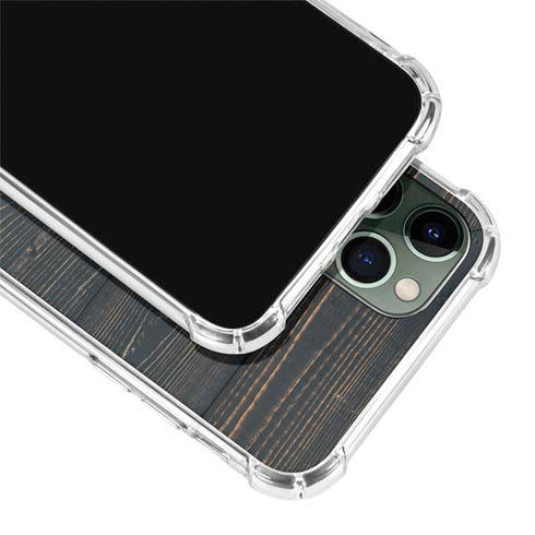 Black Painted Wood iPhone 11 Pro Max Clear Case