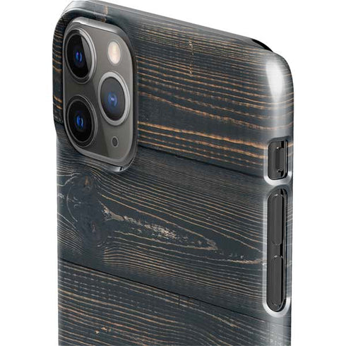 Black Painted Wood iPhone 11 Pro Max Lite Case