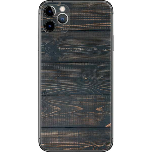 Black Painted Wood iPhone 11 Pro Max Skin