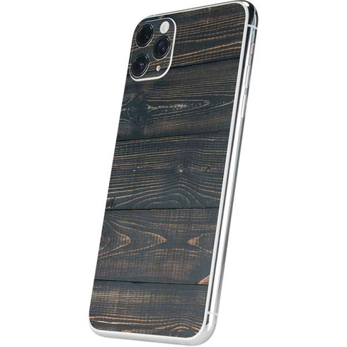 Black Painted Wood iPhone 11 Pro Max Skin