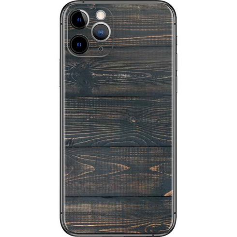 Black Painted Wood iPhone 11 Pro Skin