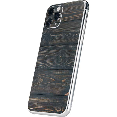 Black Painted Wood iPhone 11 Pro Skin