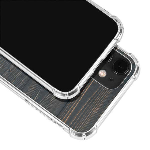 Black Painted Wood iPhone 12 Clear Case