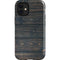 Black Painted Wood iPhone 12 Mini Impact Case