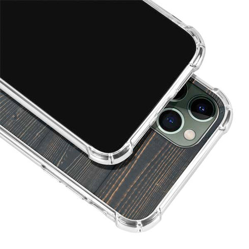 Black Painted Wood iPhone 12 Pro Max Clear Case