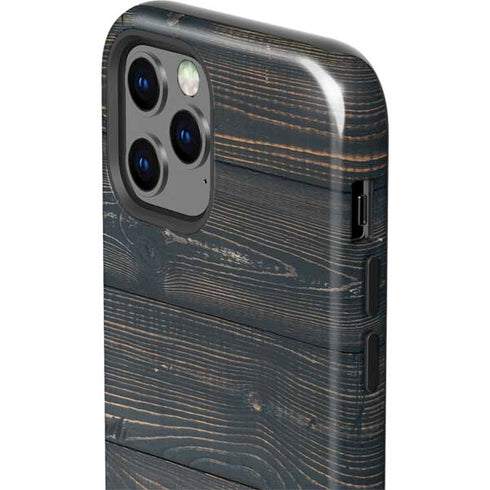 Black Painted Wood iPhone 12 Pro Max Impact Case
