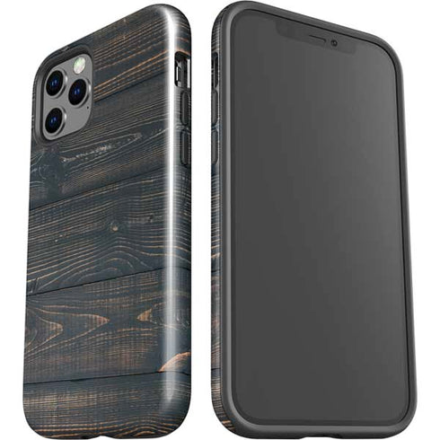 Black Painted Wood iPhone 12 Pro Max Impact Case