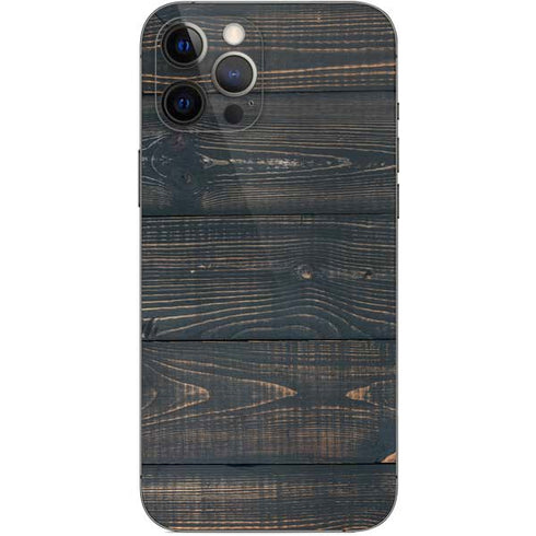 Black Painted Wood iPhone 12 Pro Max Skin