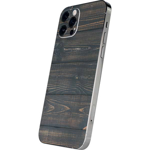 Black Painted Wood iPhone 12 Pro Max Skin