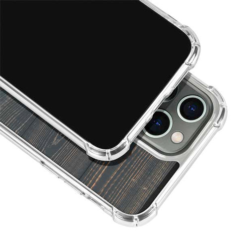 Black Painted Wood iPhone 13 Pro Clear Case