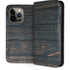Black Painted Wood iPhone 13 Pro Folio Case