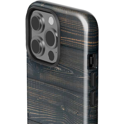 Black Painted Wood iPhone 13 Pro Impact Case