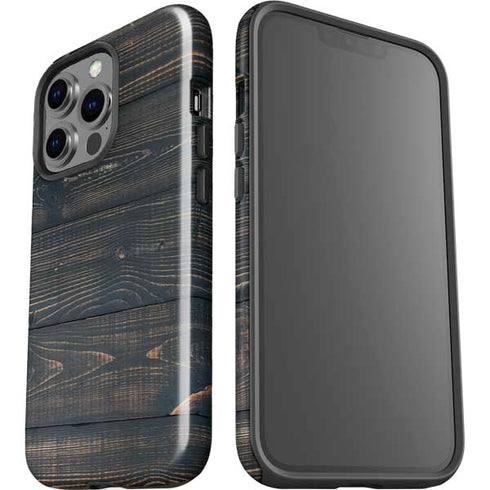 Black Painted Wood iPhone 13 Pro Impact Case