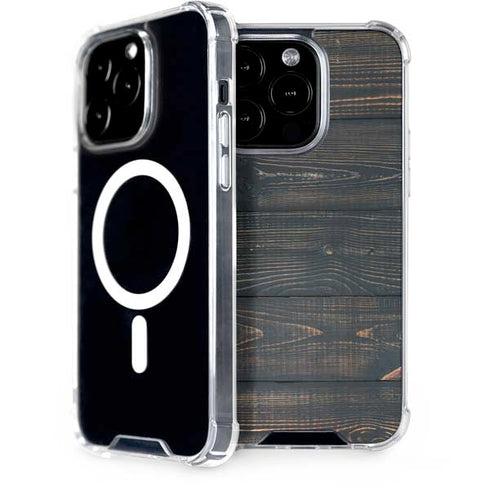 Black Painted Wood iPhone 13 Pro MagSafe Case