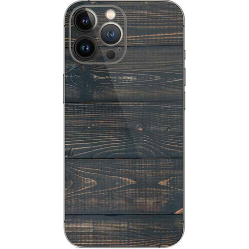 Black Painted Wood iPhone 13 Pro Max Skin