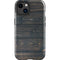Black Painted Wood iPhone 14 Plus Impact Case