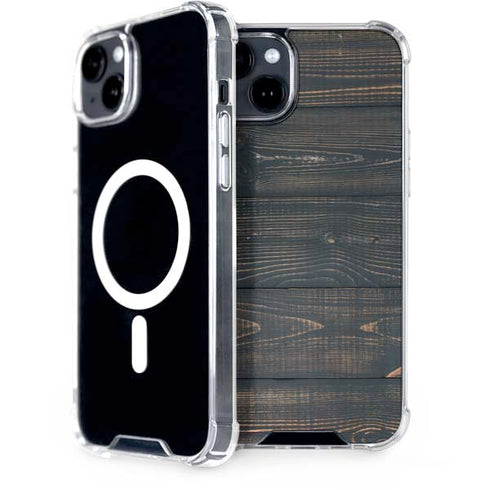 Black Painted Wood iPhone 14 MagSafe Case