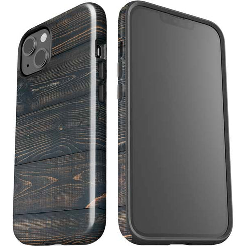 Black Painted Wood iPhone 15 Impact Case