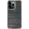 Black Painted Wood iPhone 14 Pro Clear Case