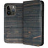 Black Painted Wood iPhone 14 Pro Folio Case