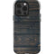 Black Painted Wood iPhone 14 Pro Impact Case