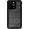 Black Painted Wood iPhone 14 Pro Waterproof Case