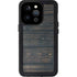 Black Painted Wood iPhone 14 Pro Waterproof Case