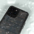 Black Painted Wood iPhone 14 Pro Waterproof Case