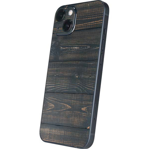 Black Painted Wood iPhone 14 Skin