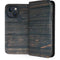 Black Painted Wood iPhone 15 Plus Folio Case