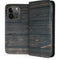Black Painted Wood iPhone 15 Pro Folio Case