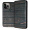 Black Painted Wood iPhone 15 Pro Max Folio Case