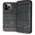 Black Painted Wood iPhone 15 Pro Max Folio Case