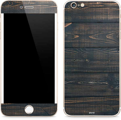 Black Painted Wood iPhone 6/6s Plus Skin