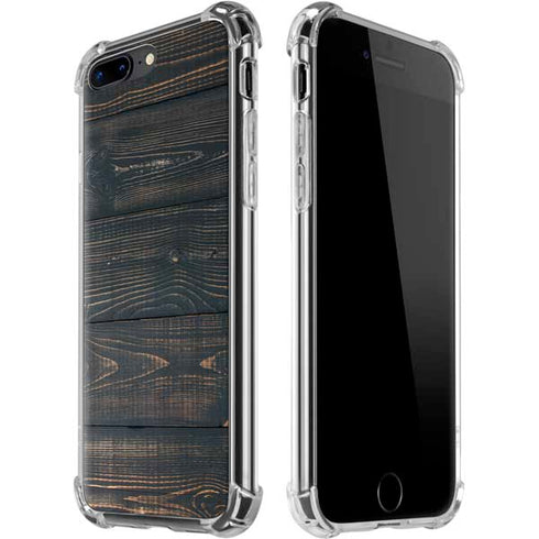 Black Painted Wood iPhone 7/8 Plus Clear Case