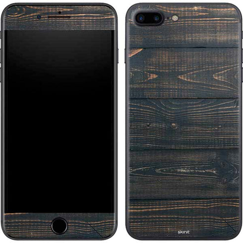 Black Painted Wood iPhone 7 Plus Skin