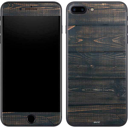 Black Painted Wood iPhone 8 Plus Skin