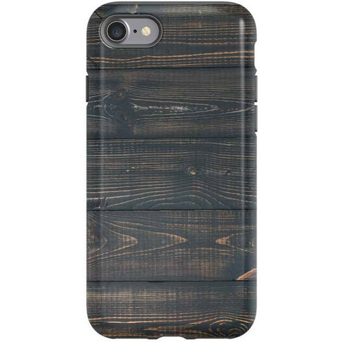 Black Painted Wood iPhone SE (2nd & 3rd Gen) Pro Case
