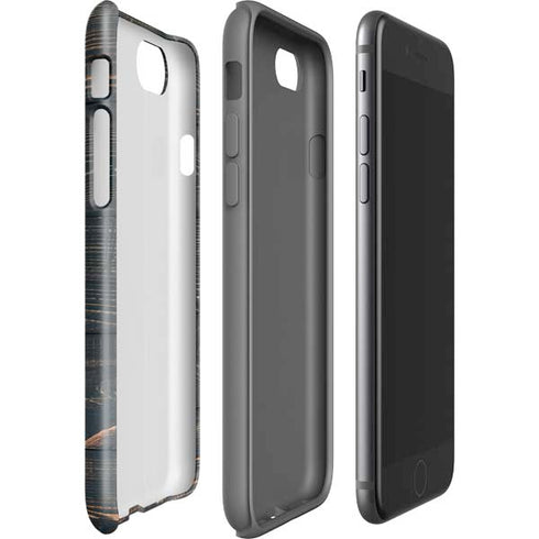 Black Painted Wood iPhone SE (2nd & 3rd Gen) Pro Case