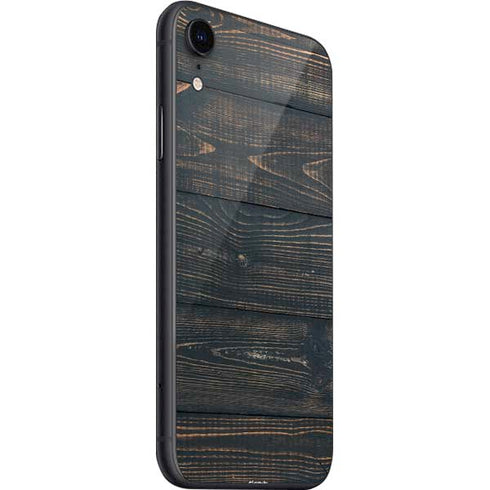 Black Painted Wood iPhone SE (2nd & 3rd Gen) Skin