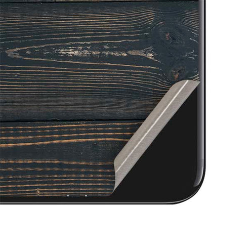 Black Painted Wood iPhone SE (2nd & 3rd Gen) Skin