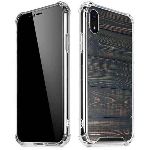 Black Painted Wood iPhone XR Clear Case
